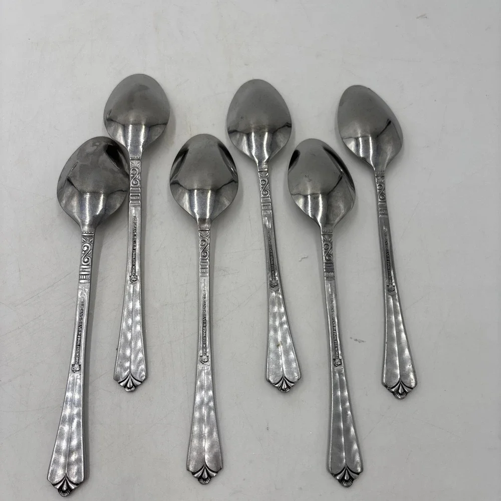 Lot of 6 Teaspoons Spoons Orleans Silver ORL31 Stainless